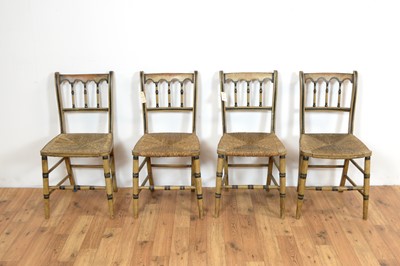 Lot 21 - A set of four early 19th Century Regency chairs