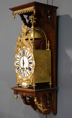 Lot 1241 - An ornate French brass hanging lantern clock, late 19th/20th Century
