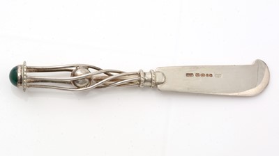 Lot 496 - An Elizabeth II silver hand-made butter knife