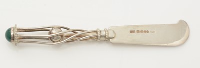 Lot 496 - An Elizabeth II silver hand-made butter knife