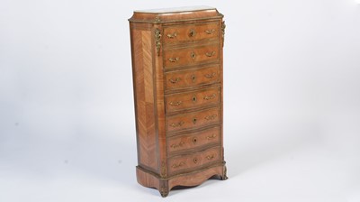 Lot 734 - A late 19th Century French walnut and gilt metal mounted escritoire