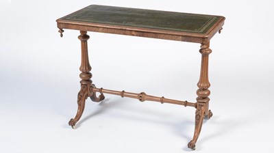 Lot 1456 - A Victorian oak centre writing table
