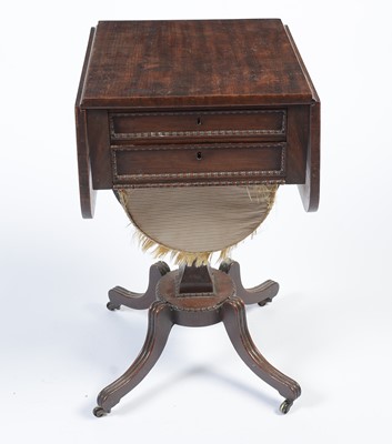 Lot 1458 - Attributed to William Trotter of Edinburgh: two Regency mahogany work tables.