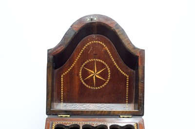 Lot 1273 - A George III mahogany knife box