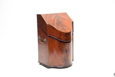 Lot 1273 - A George III mahogany knife box