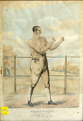 Lot 763 - Three early 19th Century boxing prints, David Hudson, William Eales, and Reuben Martin