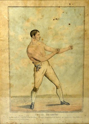 Lot 763 - Three early 19th Century boxing prints, David Hudson, William Eales, and Reuben Martin