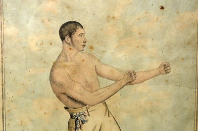 Lot 763 - Three early 19th Century boxing prints, David Hudson, William Eales, and Reuben Martin