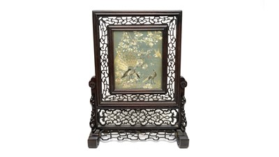 Lot 854 - A Chinese table screen