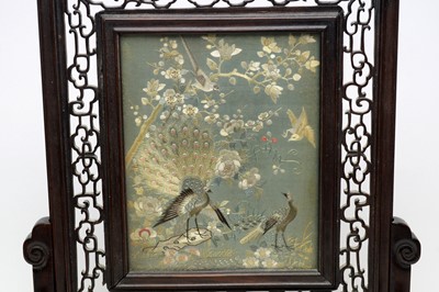 Lot 854 - A Chinese table screen