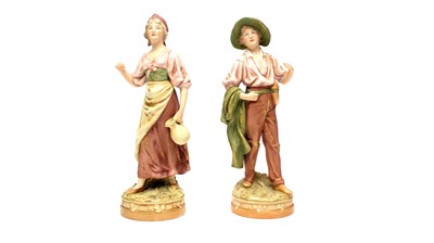 Lot 944 - Pair of early 20th-century Royal Dux figures.