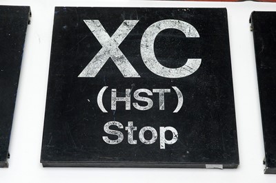 Lot 782 - A British Rail swivel signal, and three stop signs