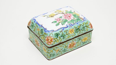 Lot 855 - A Canton enamel box and cover