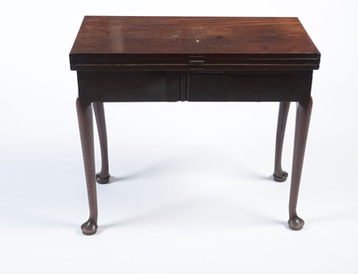 Lot 1459 - A George III mahogany triple fold-over tea and games table