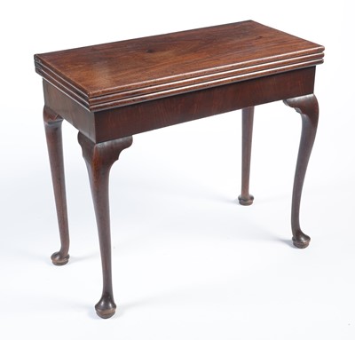 Lot 1459 - A George III mahogany triple fold-over tea and games table
