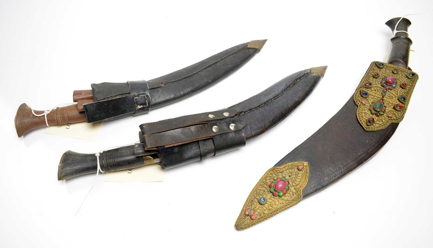 Lot 1005 - Three 20th Century Indo-Persian Kukri knives