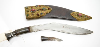Lot 1005 - Three 20th Century Indo-Persian Kukri knives