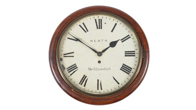 Lot 1267 - Heath, Berkhamstead: a Victorian mahogany wall timepiece