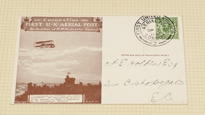 Lot 43 - Three George V Great Britain 1911 Coronation First UK Aerial Post postcards