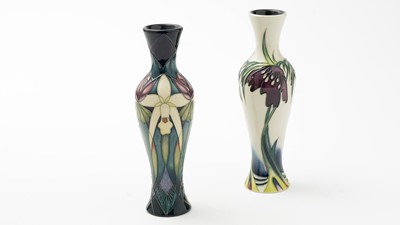 Lot 113 - Two slender Moorcroft vases