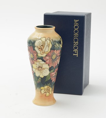Lot 128 - Moorcroft 'Victoriana' vase by Emily Bossons, boxed