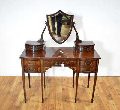 Lot 62 - A decorative late Victorian  inlaid mahogany dressing table