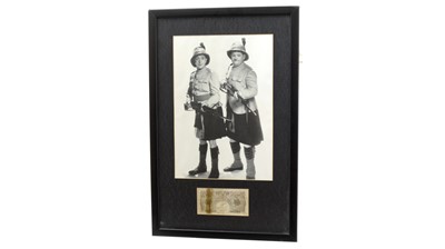Lot 776 - Stan Laurel and Oliver Hardy: a signed 10 shilling note