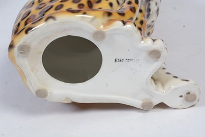 Lot 140 - Two Italian pottery cheetahs