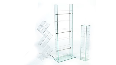 Lot 65 - A collection of perspex and glass CD racks