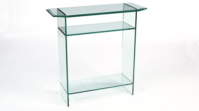 Lot 21 - A modern glass display/TV stand