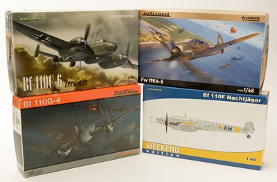 Lot 206A - Ten eduard model constructor kits