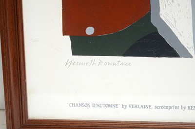 Lot 186 - After Kenneth Rowntree - Chanson d'Automne (Autumn Song) | screenprint