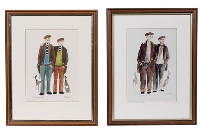 Lot 810 - Terence McArdle - Howay the Lads | watercolour / Northumbrian Pitmen | print