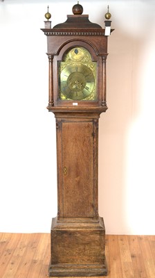 Lot 27 - A 19th Century oak longcase clock signed Peter Hogg