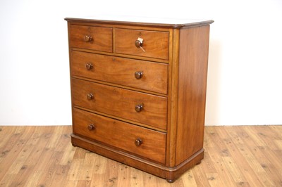 Lot 1 - A Victorian mahogany chest of drawers