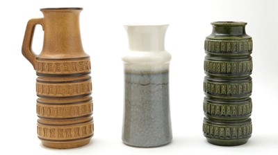 Lot 138 - Thee mid-century German earthenware vases