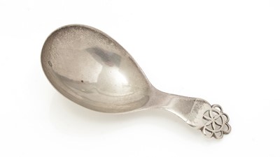 Lot 390 - A rare George III caddy spoon