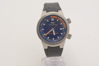 Lot 1017 - IWC Aquatimer Cousteau Divers: stainless steel automatic wristwatch