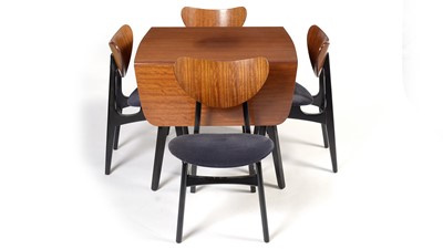 Lot 7 - G Plan: A 'Librenza' tola wood dining table and chairs