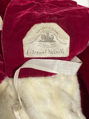 Lot 1120 - The Peerage robes worn by Viscount Melville to the coronation of Queen Victoria in 1837