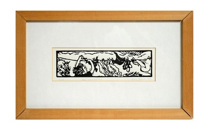 Lot 180 - Emily Feaver - May Washingline | limited edition linocut