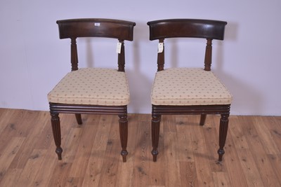 Lot 23 - A pair of 19th Century mahogany bar back dining chairs in the manner of Gillows