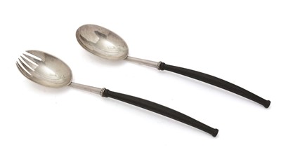 Lot 310 - A pair of Victorian silver salad servers