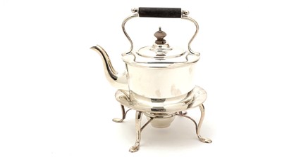 Lot 176 - A late Victorian silver kettle