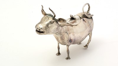 Lot 224 - A late 19th Century Dutch silver cow creamer