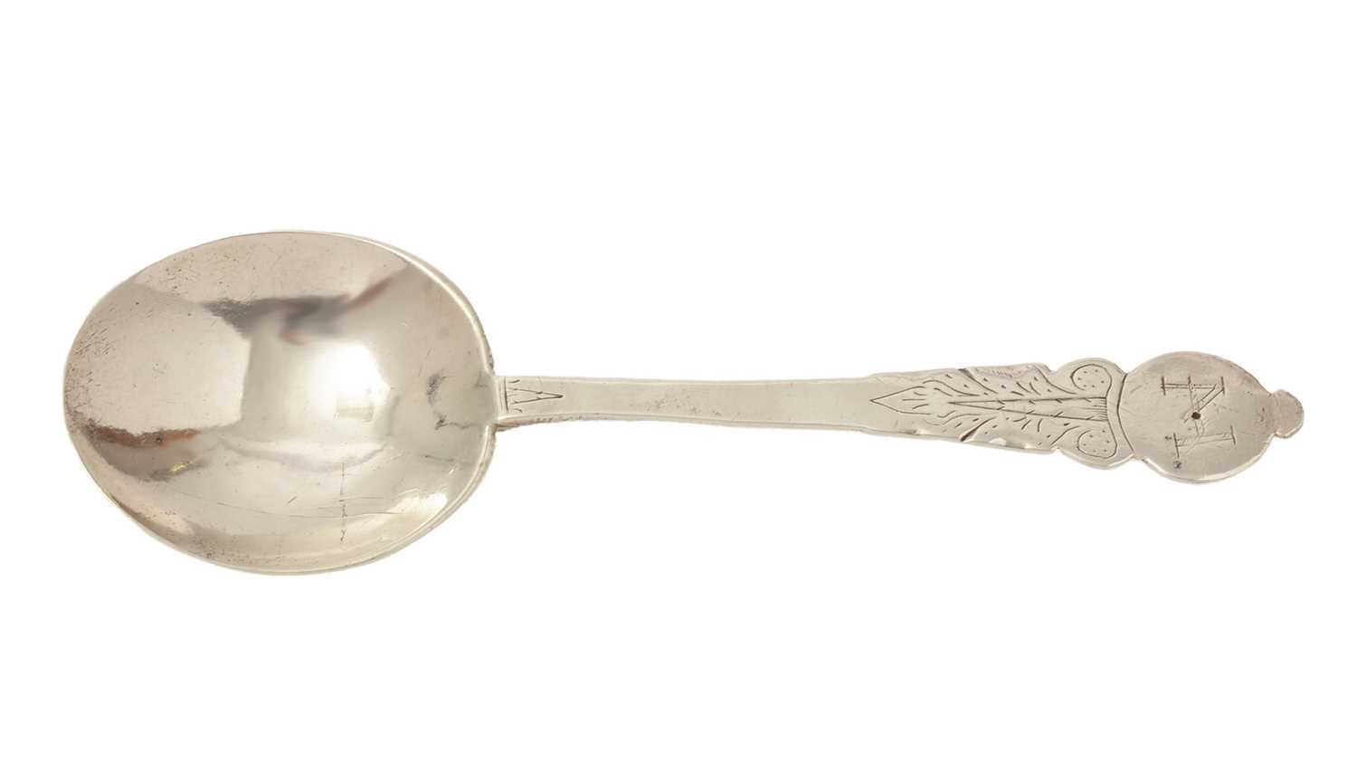 Lot 303 - A rare Charles I/Charles II Scottish silver disc-end spoon