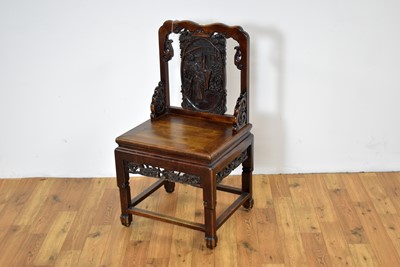 Lot 79 - A Chinese Oriental hardwood chair