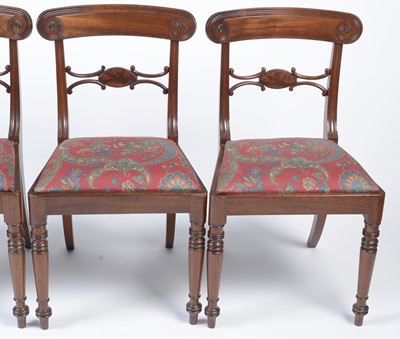 Lot 1417 - A set of eight late Regency mahogany dining chairs