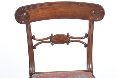 Lot 1417 - A set of eight late Regency mahogany dining chairs