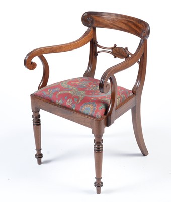 Lot 1417 - A set of eight late Regency mahogany dining chairs